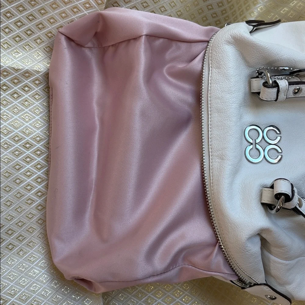 Coach White Leather Satchel purse bag 9”x 6”4 1/2” - Picture 8 of 11